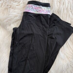 VSX Black Leggings with Colorful Waistband